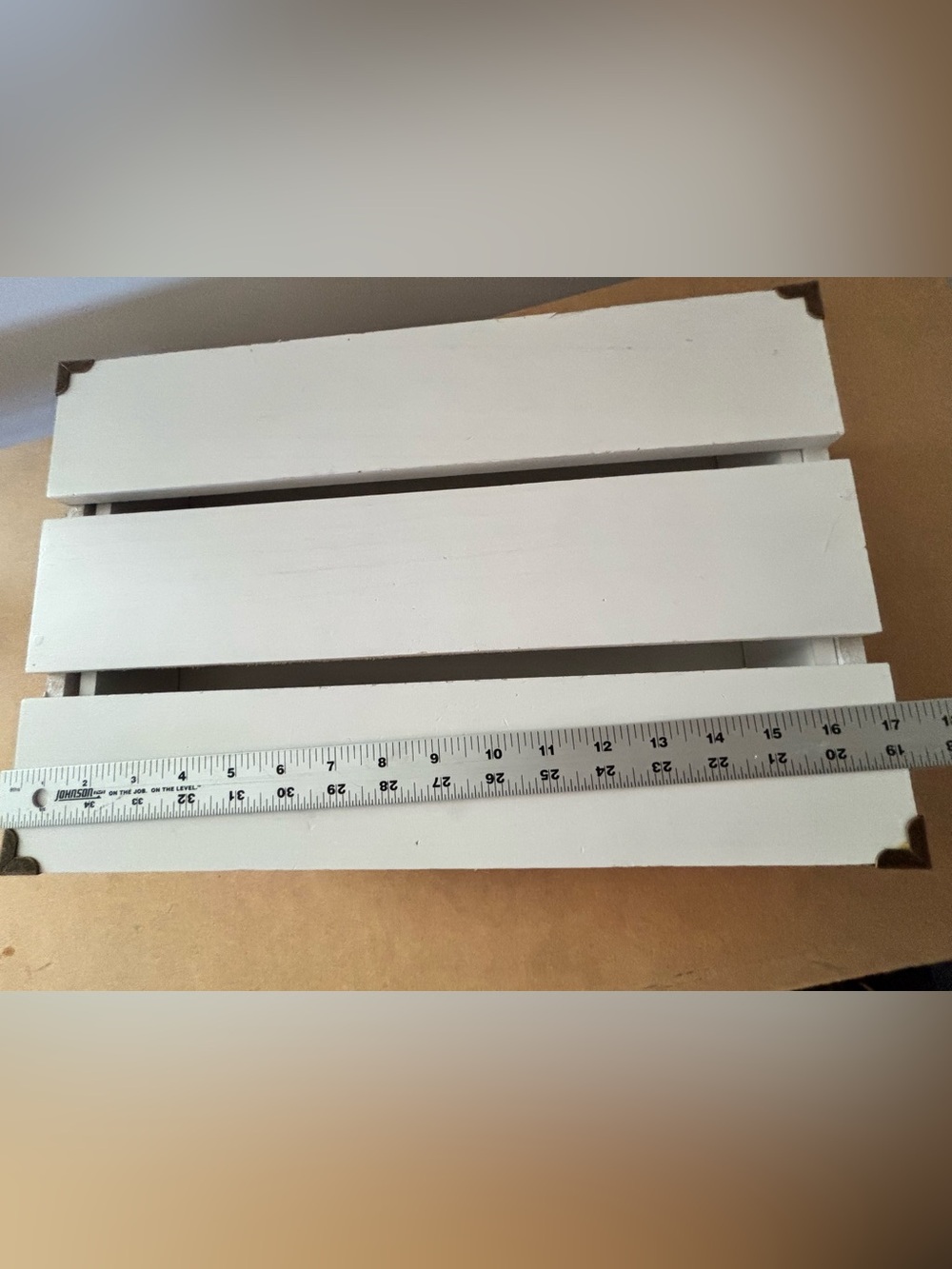 Threshold White Wooden Monitor Riser/Storage - Picture 8 of 10